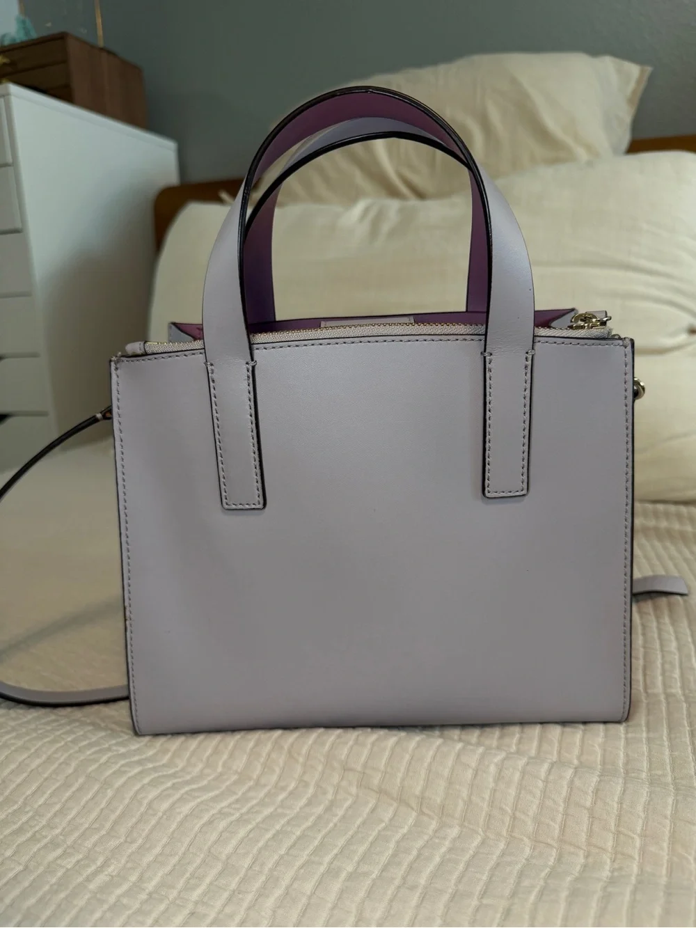 kate spade Lavender Structured crossbody satchel Anissa